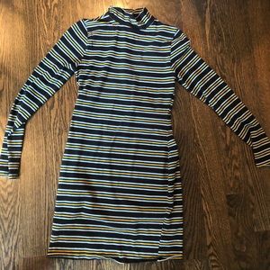 Wild Fable turtleneck striped dress